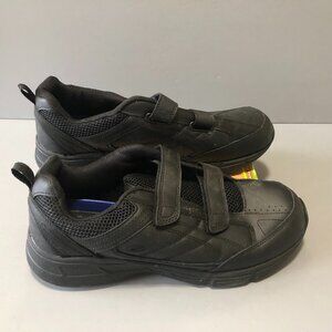 BLACK LEATHER & MESH DR SCHOLLS MENS BRISK LIGHT WEIGHT DUAL STRAP SNEAKER 13 W